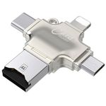 Card Reader iUni iDragon 4 in 1 Lightning, MicroUSB, Type-C si USB, pentru iPhone, iPad, iPod fotografia produsului