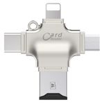 Card Reader iUni iDragon 4 in 1 Lightning, MicroUSB, Type-C si USB, pentru iPhone, iPad, iPod fotografia produsului View 2 S