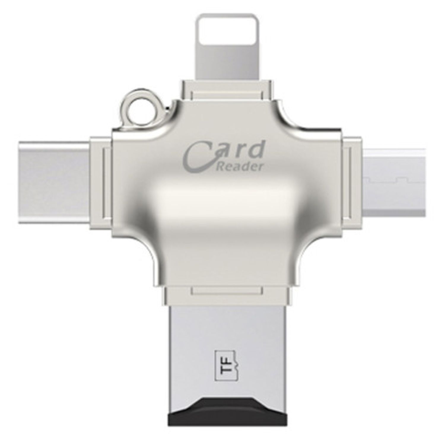 Card Reader iUni iDragon 4 in 1 Lightning, MicroUSB, Type-C si USB, pentru iPhone, iPad, iPod fotografia produsului View 2 L