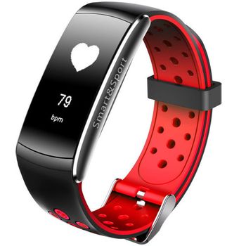 Bratara fitness iuni z11 plus, display oled, bluetooth, pedometru, monitorizare puls, notificari, android si ios, rosu