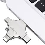 Stick USB-C 32GB iUni iDragon 4 in 1 Lightning, MicroUSB, Type-C, USB, Smartphone iOS si Android fotografia produsului View 5 S
