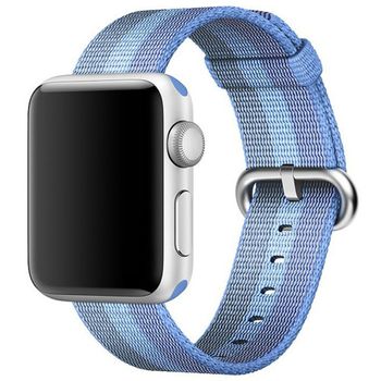 Curea iUni compatibila cu Apple Watch 1/2/3/4/5/6, 42mm, Nylon, Woven Strap, Blue elefant.ro