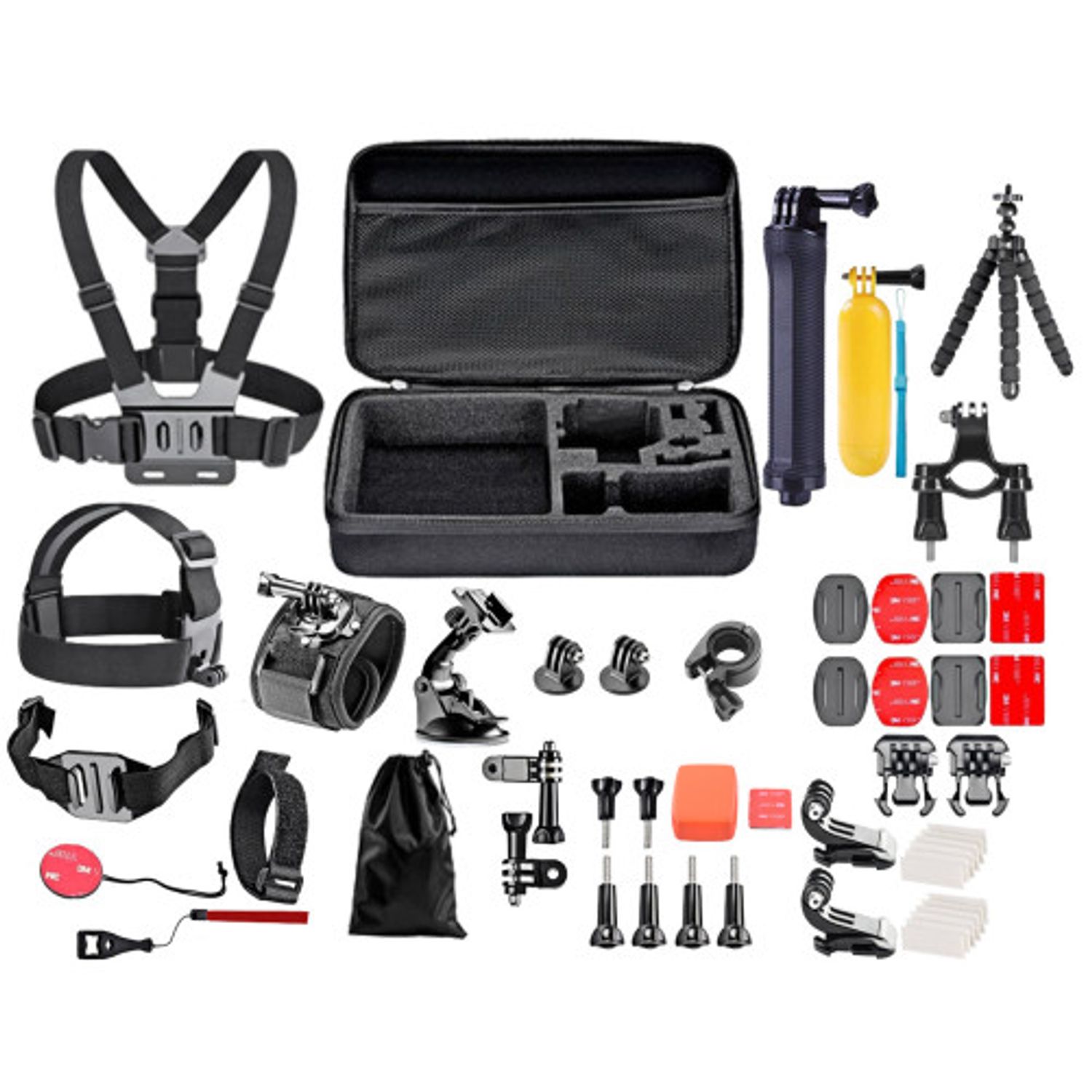 Set 45 accesorii camera sport GoPro, iUni Kit1 fotografia produsului