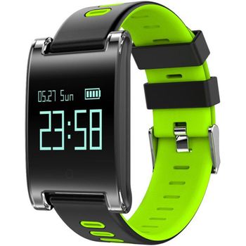 Bratara fitness iuni dm68 plus, oled, pedometru, monitorizare puls, notificari, compatibil cu android si ios, verde