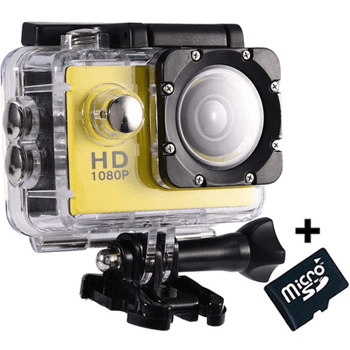 Camera Sport iUni Dare 50i Full HD 1080P,5M, Waterproof, Galben + Card MicroSD 8GB Cadou elefant.ro imagine noua 2022