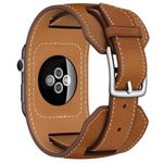 Set 2+1 Gratis, Curele Apple Watch iUni 38 mm Piele Cuff Maro, Dark Gray Leather Loop, Midnight Blue Leather Loop fotografia produsului View 2 S