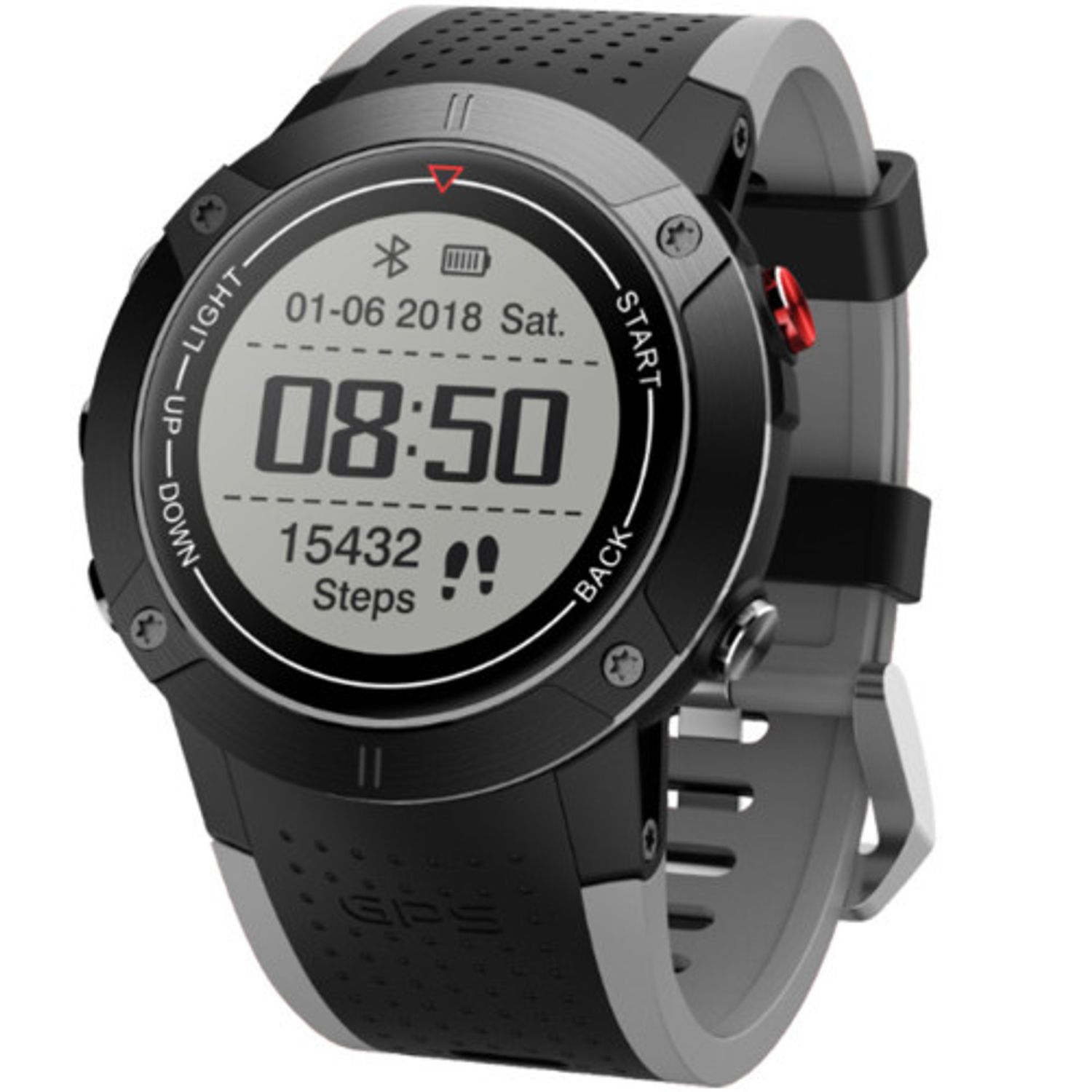 Smartwatch iUni DM18, Standby time 30 zile, GPS, BT, OLED, Rezistent la apa, Gray fotografia produsului