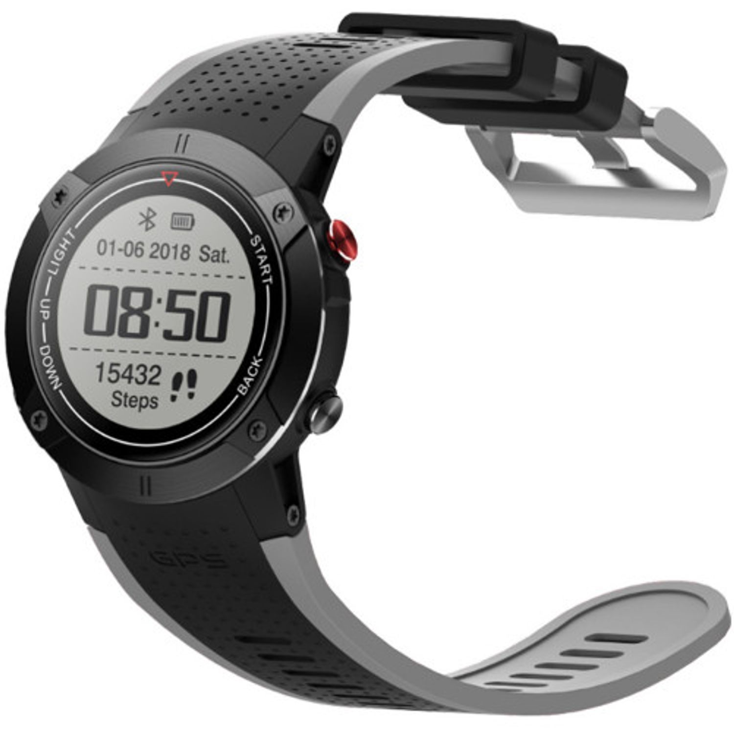 Smartwatch iUni DM18, Standby time 30 zile, GPS, BT, OLED, Rezistent la apa, Gray fotografia produsului View 3 L