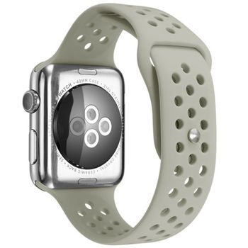 Curea iuni compatibila cu apple watch 1/2/3/4/5/6, 42mm, silicon sport, grey