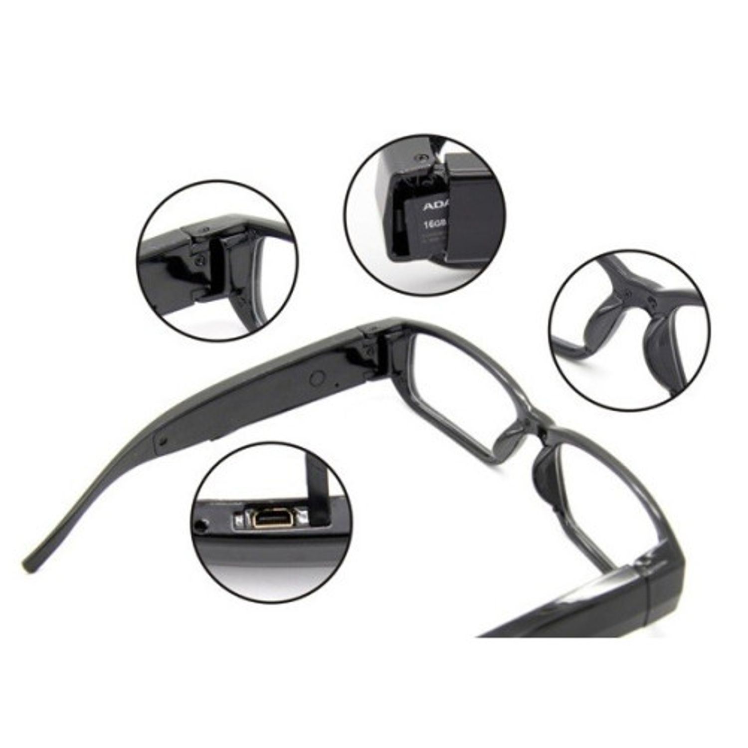 Ochelari cu Camera Spion iUni A3000, HD fotografia produsului View 5 L