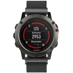 Curea iUni compatibila cu Garmin Fenix 5X, 26 mm, Milanese Loop Belt, Black fotografia produsului View 3 S