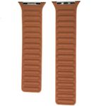 Curea iUni compatibila cu Apple Watch 1/2/3/4/5/6, 42mm, Leather Link, Brown fotografia produsului View 3 S