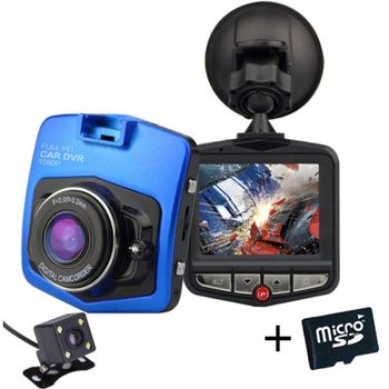 Camera auto Dubla iUni Dash 806, Full HD, 12Mpx, 2.5 Inch, 170 grade, Parking monitor, G senzor, Blue + Card 16GB Cadou