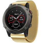 Curea iUni compatibila cu Garmin Fenix 5X, 26 mm, Milanese Loop Belt, Gold fotografia produsului View 4 S