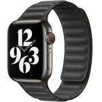 Curea iUni compatibila cu Apple Watch 1/2/3/4/5/6, 40mm, Leather Link, Black fotografia produsului
