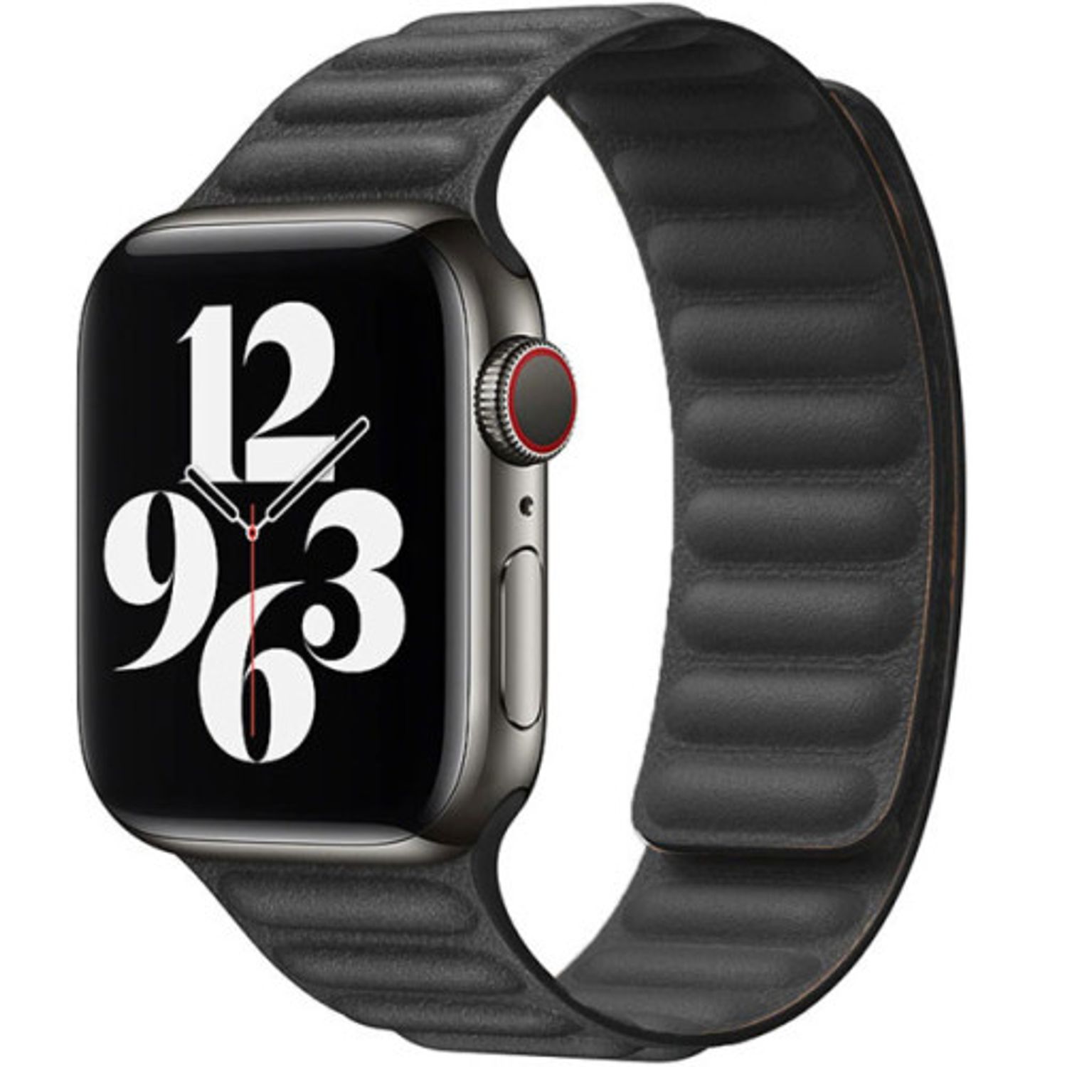 Curea iUni compatibila cu Apple Watch 1/2/3/4/5/6, 40mm, Leather Link, Black fotografia produsului