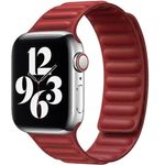 Curea iUni compatibila cu Apple Watch 1/2/3/4/5/6, 44mm, Leather Link, Red fotografia produsului