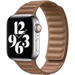 Curea iUni compatibila cu Apple Watch 1/2/3/4/5/6, 44mm, Leather Link, Brown fotografia produsului