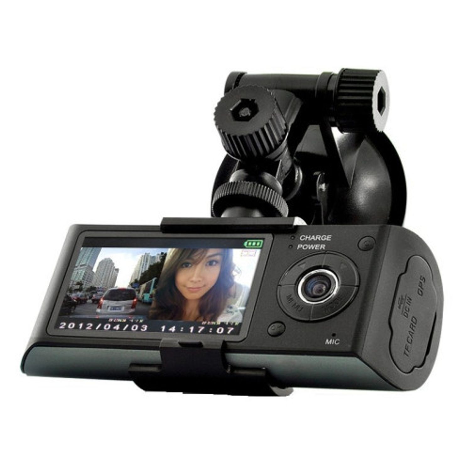 Camera Auto Dubla Cu GPS iUni Dash X3000 Plus, display 2.7 inch + Card 16GB Cadou fotografia produsului View 4 L