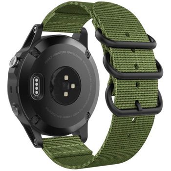 Curea iUni compatibila cu Garmin Forerunner 220/230/235/620/630/735, 22 mm, Soft Nylon Green