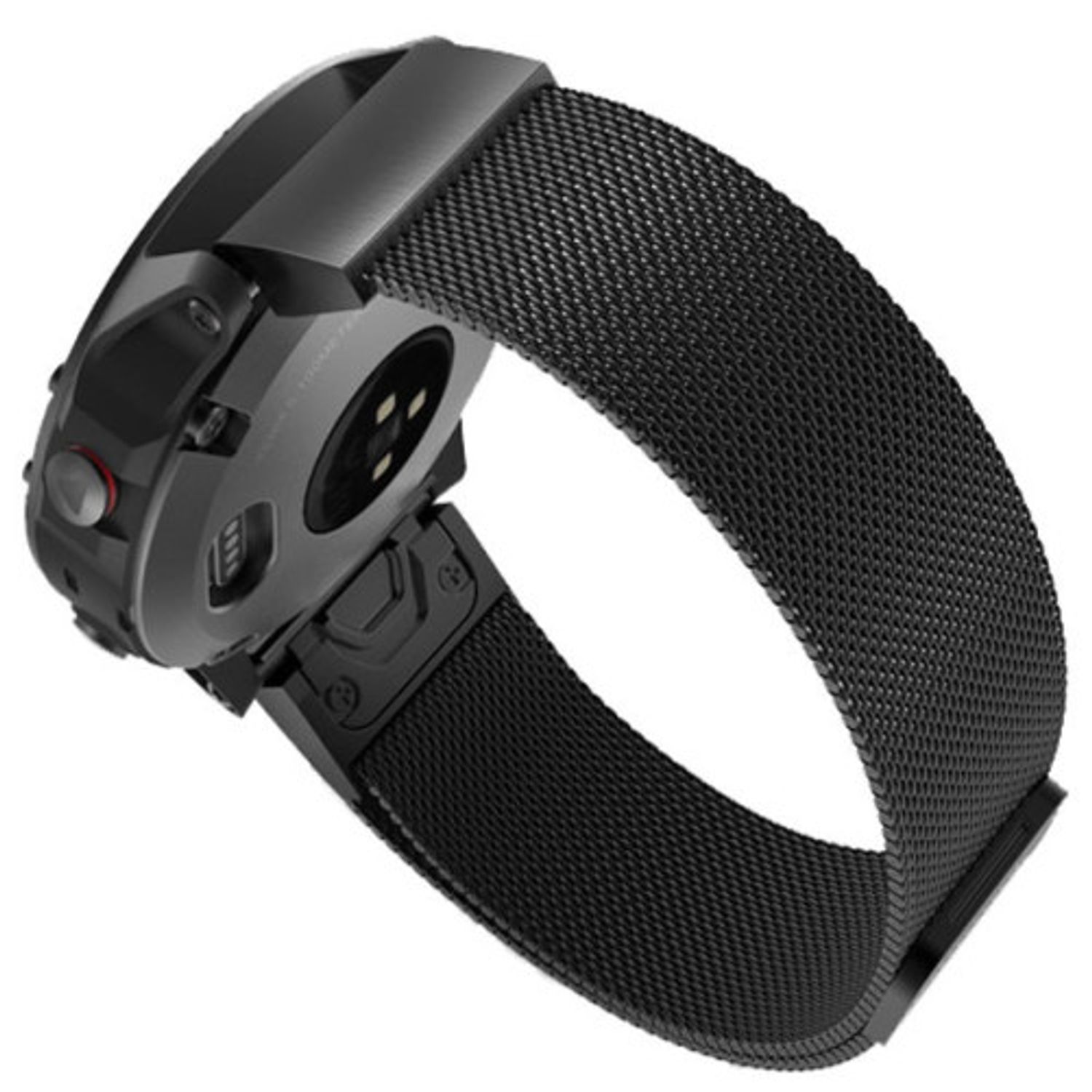 Curea iUni compatibila cu Garmin Fenix 5, 22 mm, Milanese Loop Strap Black fotografia produsului View 3 L