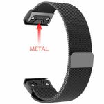 Curea iUni compatibila cu Garmin Fenix 5, 22 mm, Milanese Loop Strap Black fotografia produsului View 4 S