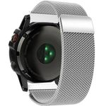 Curea iUni compatibila cu Garmin Fenix 5X, 26 mm, Milanese Loop Belt, Silver fotografia produsului