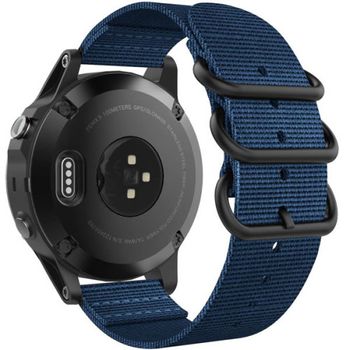 Curea iUni compatibila cu Garmin Forerunner 220/230/235/620/630/735, 22 mm, Soft Nylon Blue