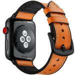 Curea iUni compatibila cu Apple Watch 1/2/3/4/5/6, 44mm, Leather Strap, Brown fotografia produsului