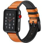 Curea iUni compatibila cu Apple Watch 1/2/3/4/5/6, 44mm, Leather Strap, Brown fotografia produsului View 2 S