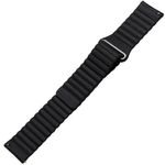 Curea piele Smartwatch Samsung Gear S3, iUni 22 mm Black Leather Loop fotografia produsului View 4 S