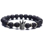 iUni - Bratara Roca Vulcanica unisex, B1 Lady Silver fotografia produsului View 2 S