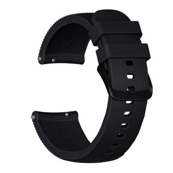 Iuni - curea ceas smartwatch samsung gear s2, 20 mm silicon black