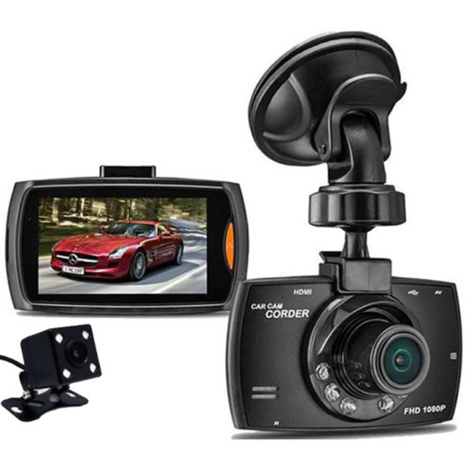 Camera auto DVR iUni Dash G30, Double Cam, Display 2.7 inch IPS, Full HD, Night Vision, Senzor G fotografia produsului