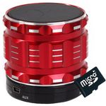 Boxa Portabila Bluetooth iUni DF12, Aluminiu, Red + Card 4GB Cadou fotografia produsului