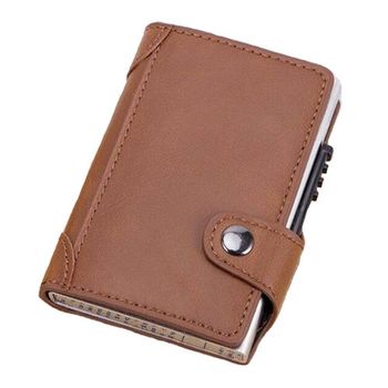 Portofel rfid iuni p4, 10 carduri, maro