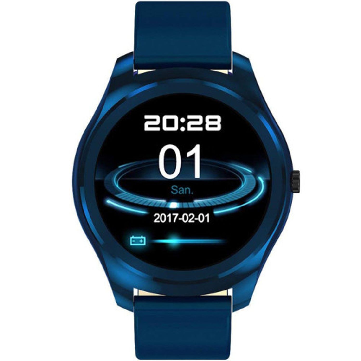 Ceas Smartwatch iUni N3 Plus, Curea Piele, BT, 1.3 Inch, IOS si Android, Blue fotografia produsului View 3 L