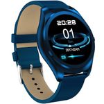 Ceas Smartwatch iUni N3 Plus, Curea Piele, BT, 1.3 Inch, IOS si Android, Blue fotografia produsului View 2 S