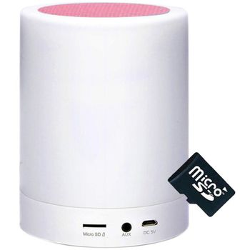 Boxa Portabila cu Lampa Bluetooth iUni M16, Multicolor, Pink + Card 4GB Cadou