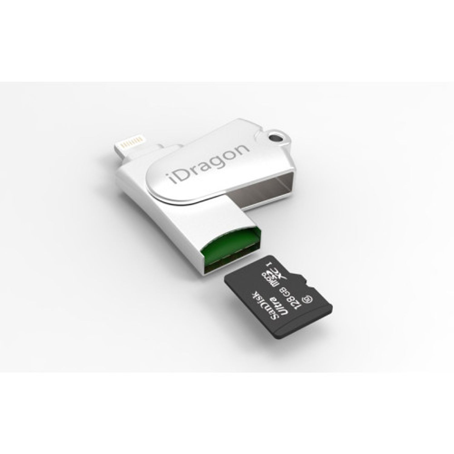 Card Reader iUni iDragon 3 in 1 Lightning to USB si SD Card pentru iPhone, iPad, iPod fotografia produsului View 4 L