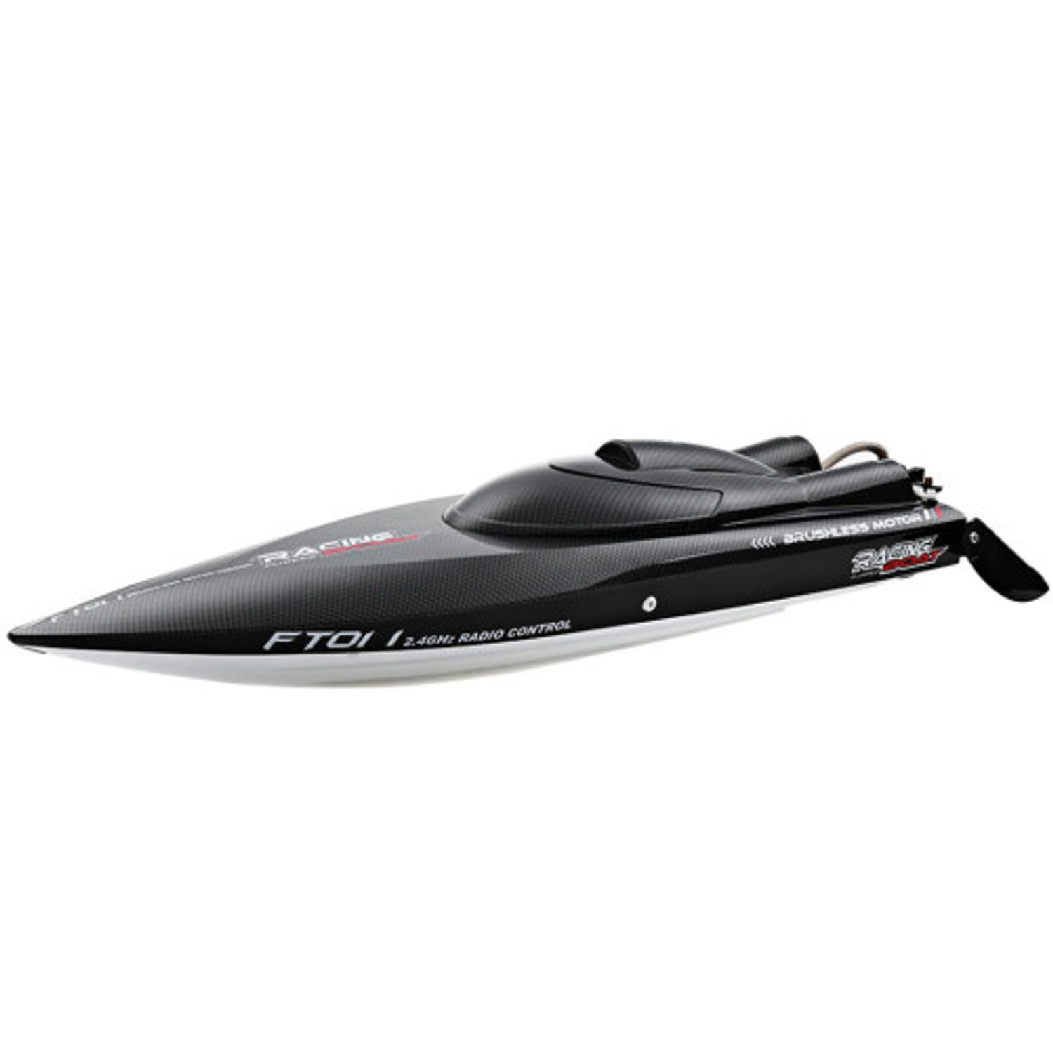 Barca cu telecomanda iUni FT011 High Speed Racing Flipped Boat, Negru fotografia produsului