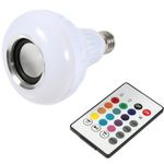 Bec Muzical Inteligent cu Led, Bluetooth si telecomanda iUni DF18, 3W, Lumini Colorate fotografia produsului