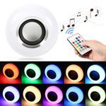 Bec Muzical Inteligent cu Led, Bluetooth si telecomanda iUni DF18, 3W, Lumini Colorate fotografia produsului View 3 S