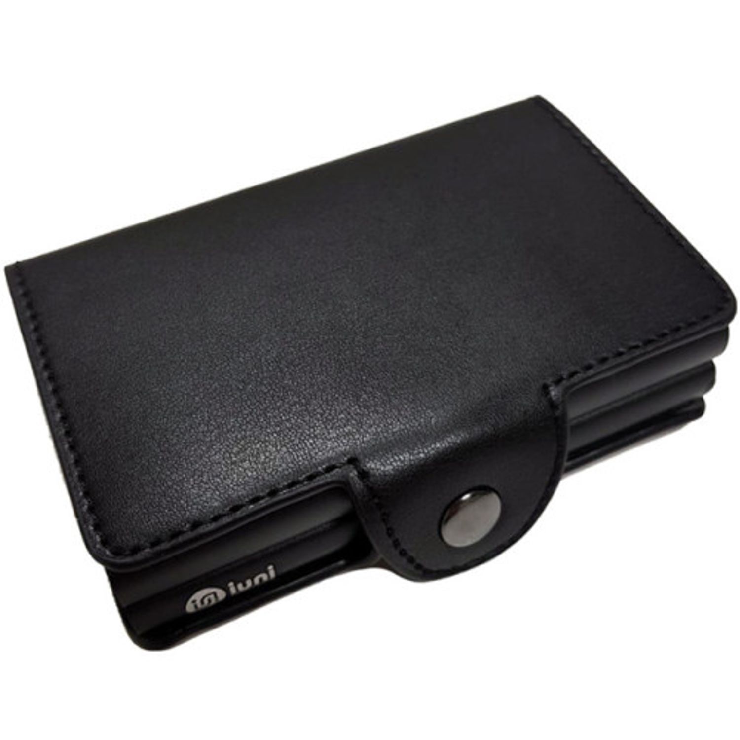 Portofel RFID dublu iUni P3, 16 carduri, Negru mat fotografia produsului