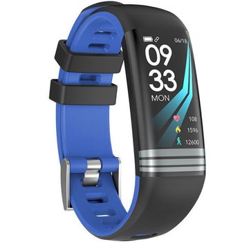Bratara fitness iuni g26, display oled 0.96 inch, bluetooth, pedometru, notificari, albastru