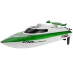Barca cu telecomanda iUni FT009 Top Speed Racing Flipped Boat, Verde fotografia produsului