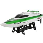 Barca cu telecomanda iUni FT009 Top Speed Racing Flipped Boat, Verde fotografia produsului View 2 S