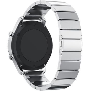 Curea pentru smartwatch samsung gear s2, iuni 20 mm otel inoxidabil silver link bracelet