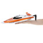 Barca cu telecomanda iUni FT009 Top Speed Racing Flipped Boat, Portocaliu fotografia produsului View 4 S