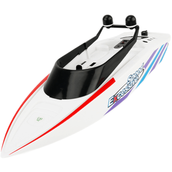 Barca cu telecomanda iuni rc racing boat waterproof, frecventa 2.4g, alb